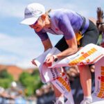 Jeanni Metzler wins IRONMAN 70.3 St George 2023 emotion photo credit Jacob Kupferman / Getty Images for IRONMAN