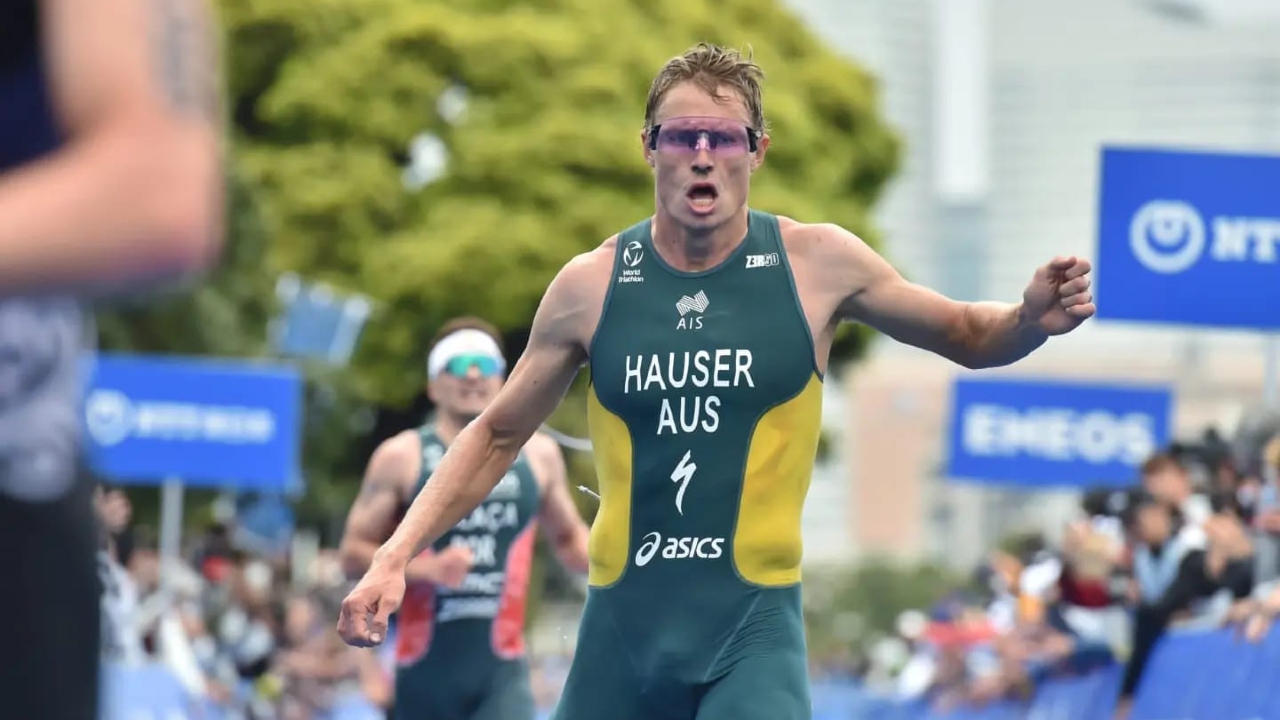 Matt Hauser second WTCS Yokohama 2023 [Photo credit: World Triathlon / Tommy Zaferes]