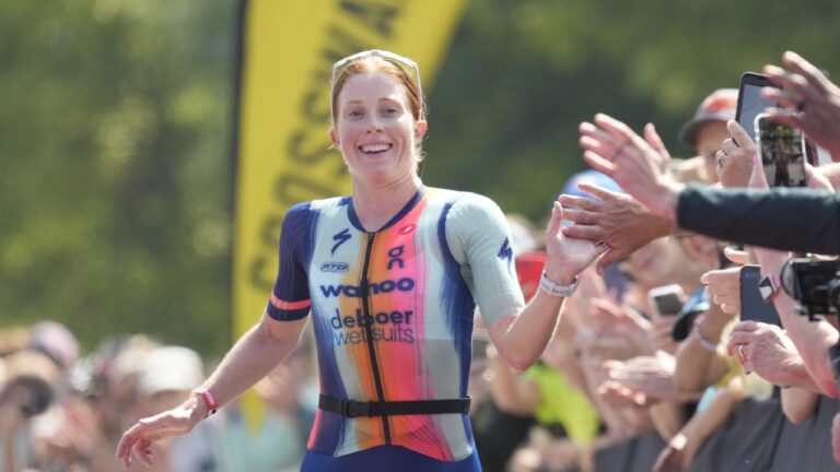 Paula Findlay wins IRONMAN 70.3 Chattanooga 2023 [Photo credit: Patrick McDermott / Getty Images for IRONMAN]