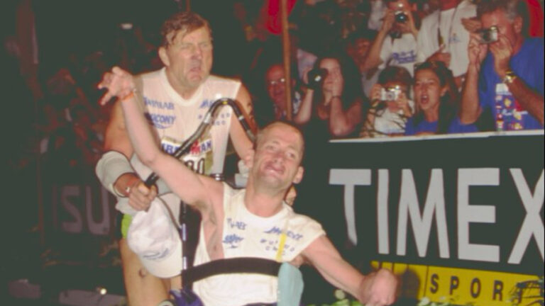 Rick and Dick Hoyt photo credit IRONMAN