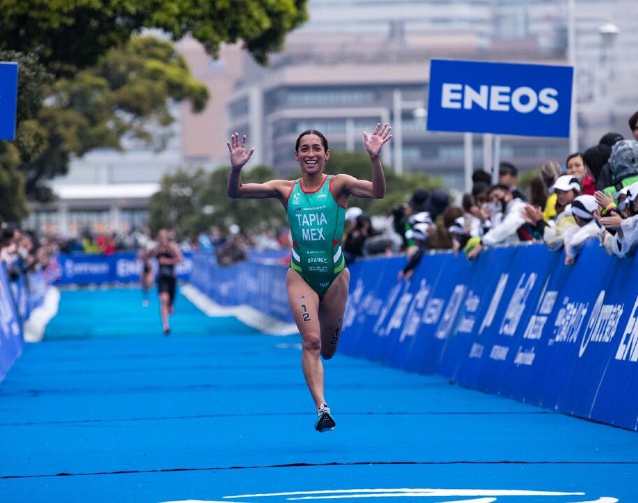 Rosa Maria Tapia Yokohama 2023 finish straight [Photo credit: World Triathlon / Tommy Zaferes]