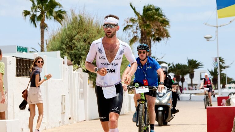 Sam Laidlow run IRONMAN Lanzarote 2023 photo credit James Mitchell Club La Santa IRONMAN Lanzarote