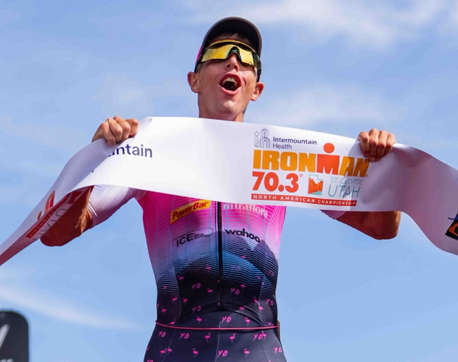 Sam Long wins IRONMAN 70.3 St George 2023 [Photo credit: Jacob Kupferman / Getty Images for IRONMAN]