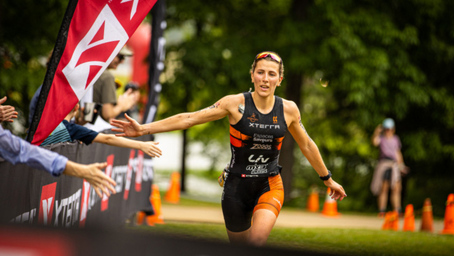 XTERRA Oak Mountain Alizee Paties wins 2023 women's race photo credit XTERRA