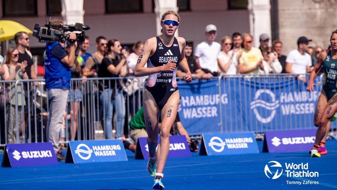 Cassandre Beaugrand WTCS Hamburg 2023 qualifying win Photo credit: Tommy Zaferes