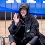 Cassandre Beaugrand waves WTCS Sunderland 2023 photo credit: World Triathlon / Tommy Zaferes