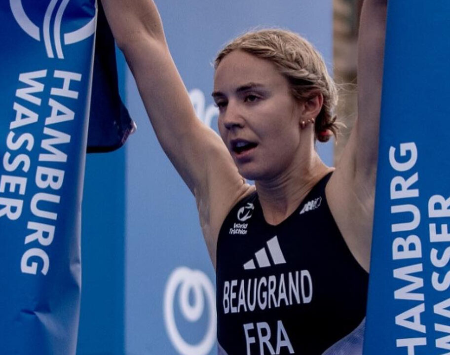 Cassandre Beaugrand wins WTCS Hamburg 2023 photo credit: World Triathlon