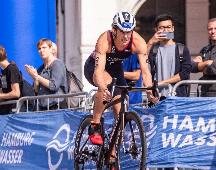 Katie Zaferes bike WTCS Hamburg finals 2023 photo credit: Tommy Zaferes / World Triathlon