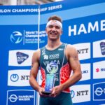 WTCS Hamburg podium 2023 Vasco Vilaca photo credit: World Triathlon