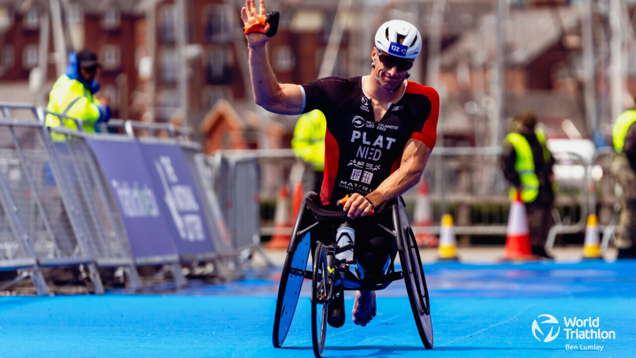 Jetze Plat at World Triathlon Para Series Swansea 2023