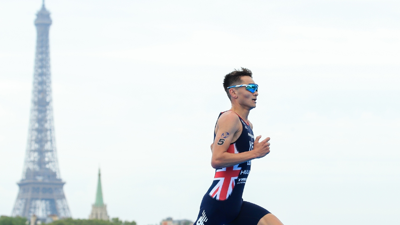 Alex Yee run Paris Test Event 2023 [Photo credit: World Triathlon / Wagner Araujo]