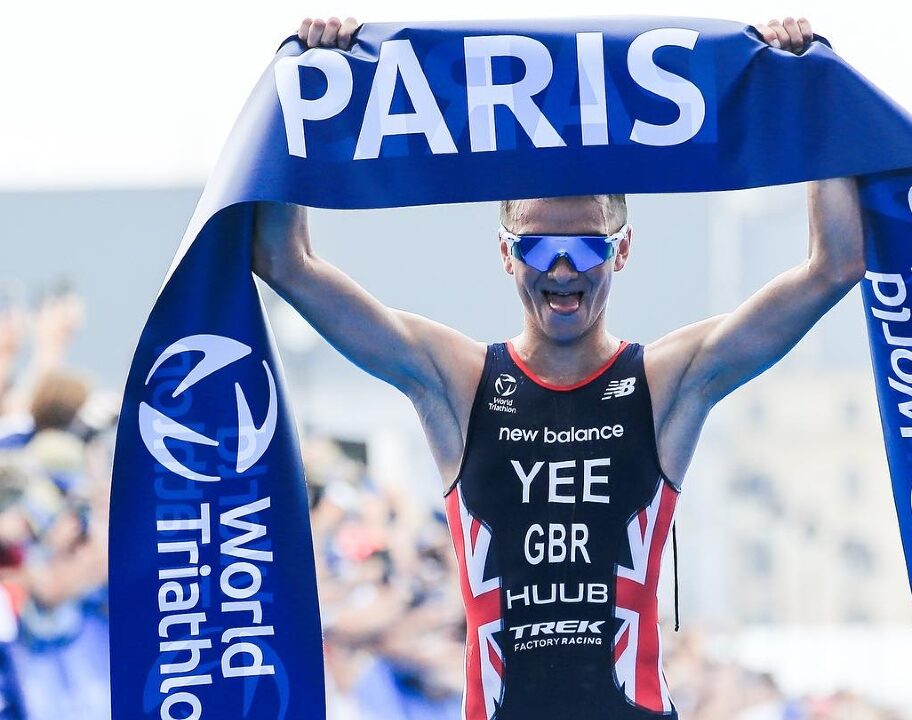 Alex Yee wins Paris Test Event 2023 [Photo credit: World Triathlon / Wagner Araujo]