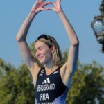 Cassandre Beaugrand podium Paris Test Event 2023 [Photo credit: World Triathlon / Wagner Araujo]