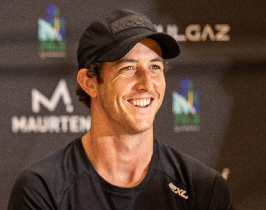 Steven McKenna at pre-race press conference 703 Worlds 2023 [Photo credit: Ville Kashkivirta / IRONMAN]