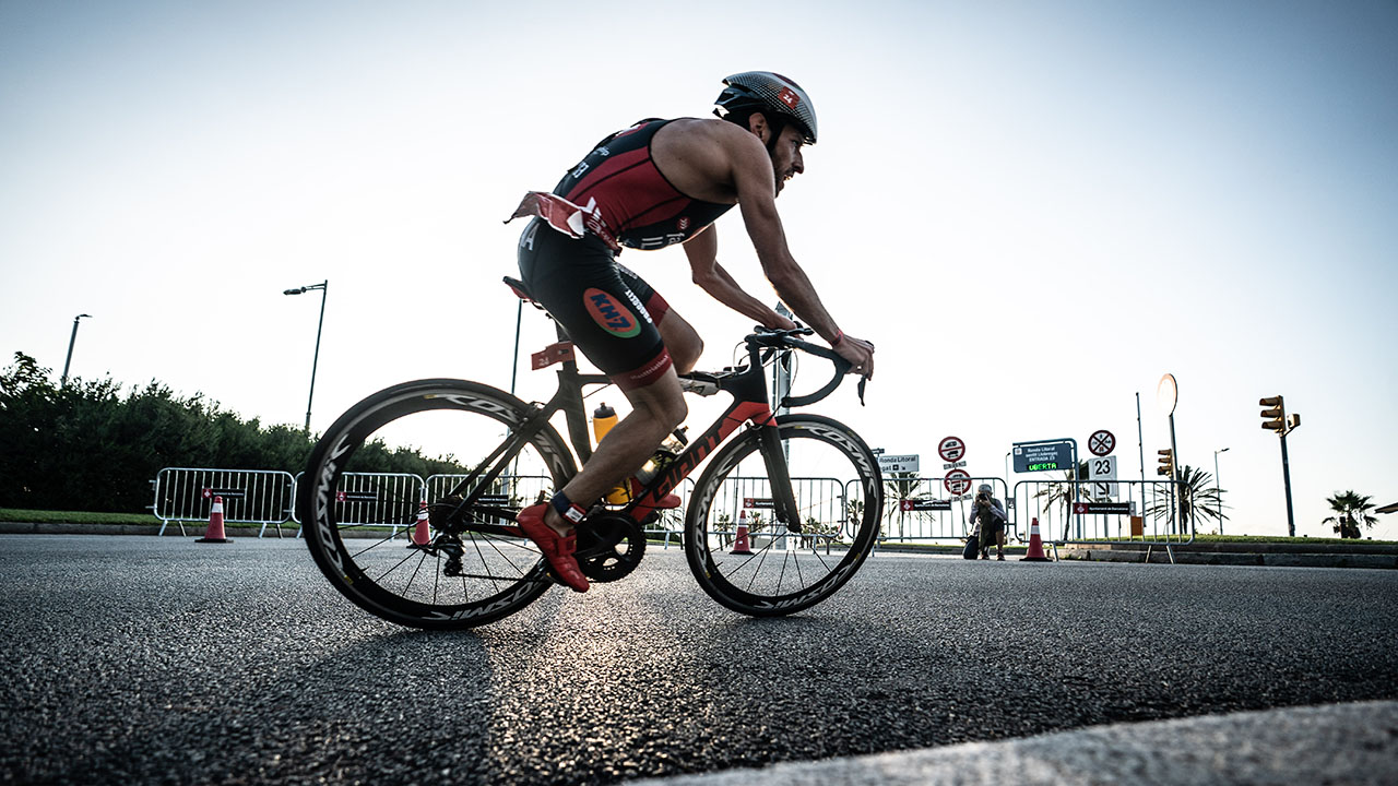 Challenge Barcelona Triathlon - cylcist Challenge Barcelona Triathlon - cylcist