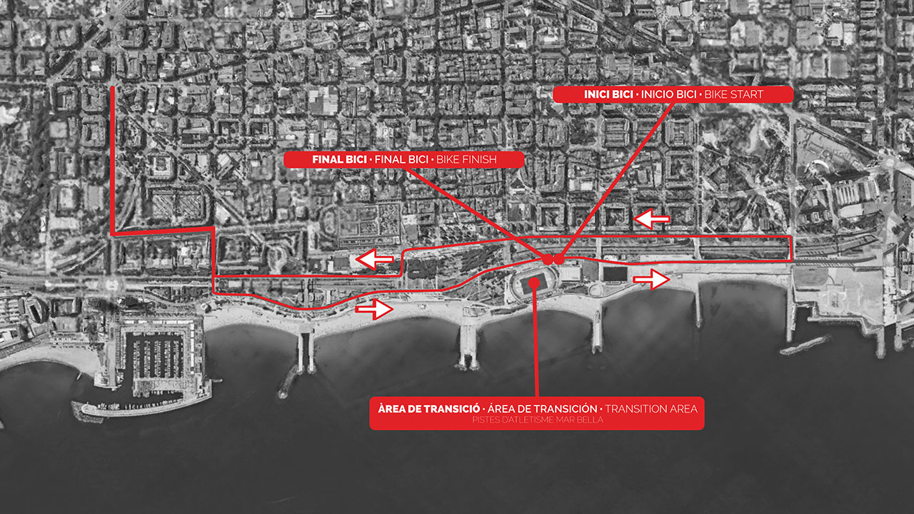 Challenge Barcelona Sprint Bike Course Map Challenge Barcelona Sprint Bike Course Map