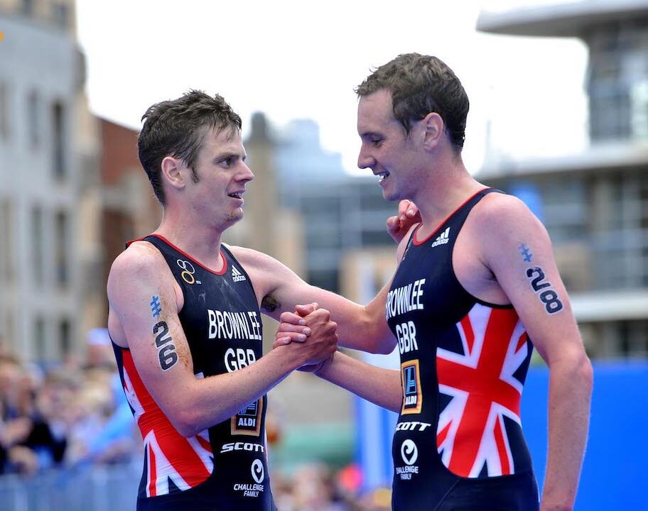 Alistair Brownlee / Jonathan Brownlee - World Triathlon Leeds 2017 handshake
