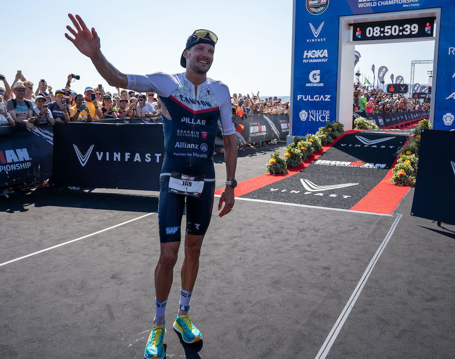 Jan Frodeno IRONMAN World Championship 2023 Nice finish line wave