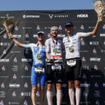 Sam Laidlow, Patrick Lange, Magnus Ditlev - IRONMAN World Championship 2023 podium Nice, France