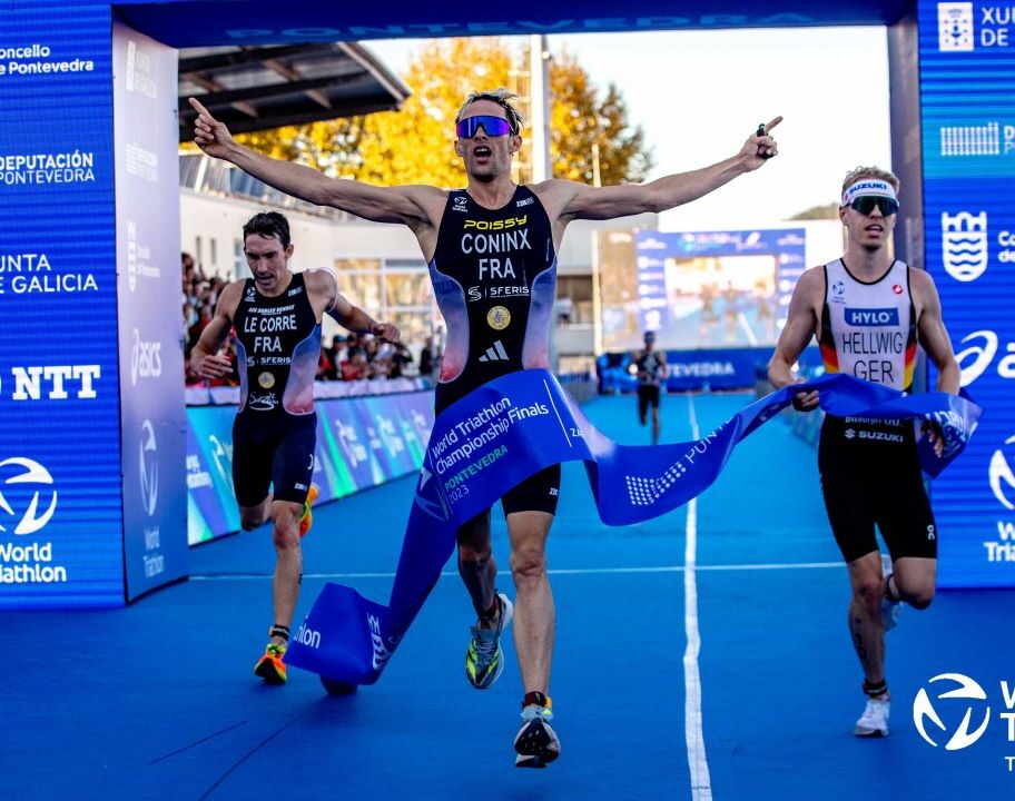 Dorian Coninx, Tim Hellwig, Pierre Le Corre - World Triathlon Championship Finals Pontevedra