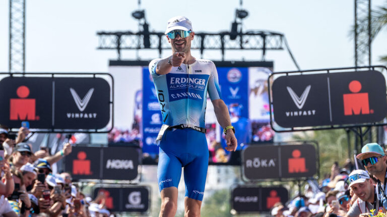 Patrick Lange IRONMAN World Championship 2023 Nice finish line celebration