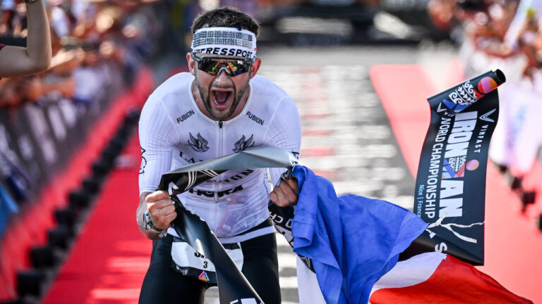 Sam Laidlow IRONMAN World Championship 2023 breaks tape for victory