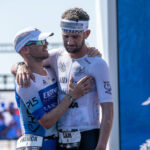 Sam Laidlow and Patrick Lange IRONMAN World Championship 2023 Nice finish line celebration