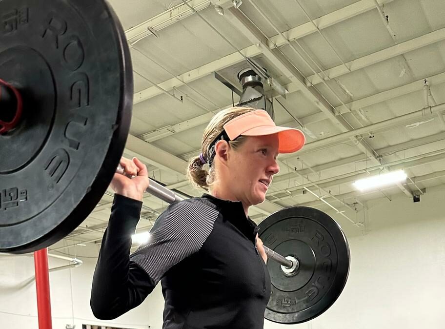 Taylor Knibb strength training with Erin Carson