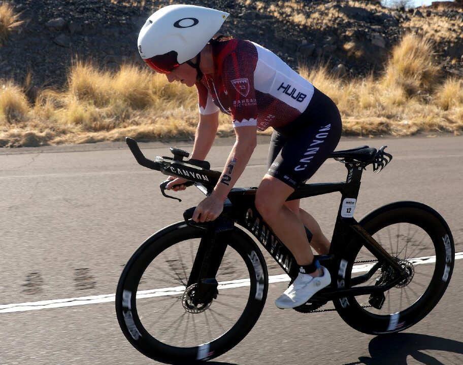 Kat Matthews at the 2023 IRONMAN World Championship in Kona