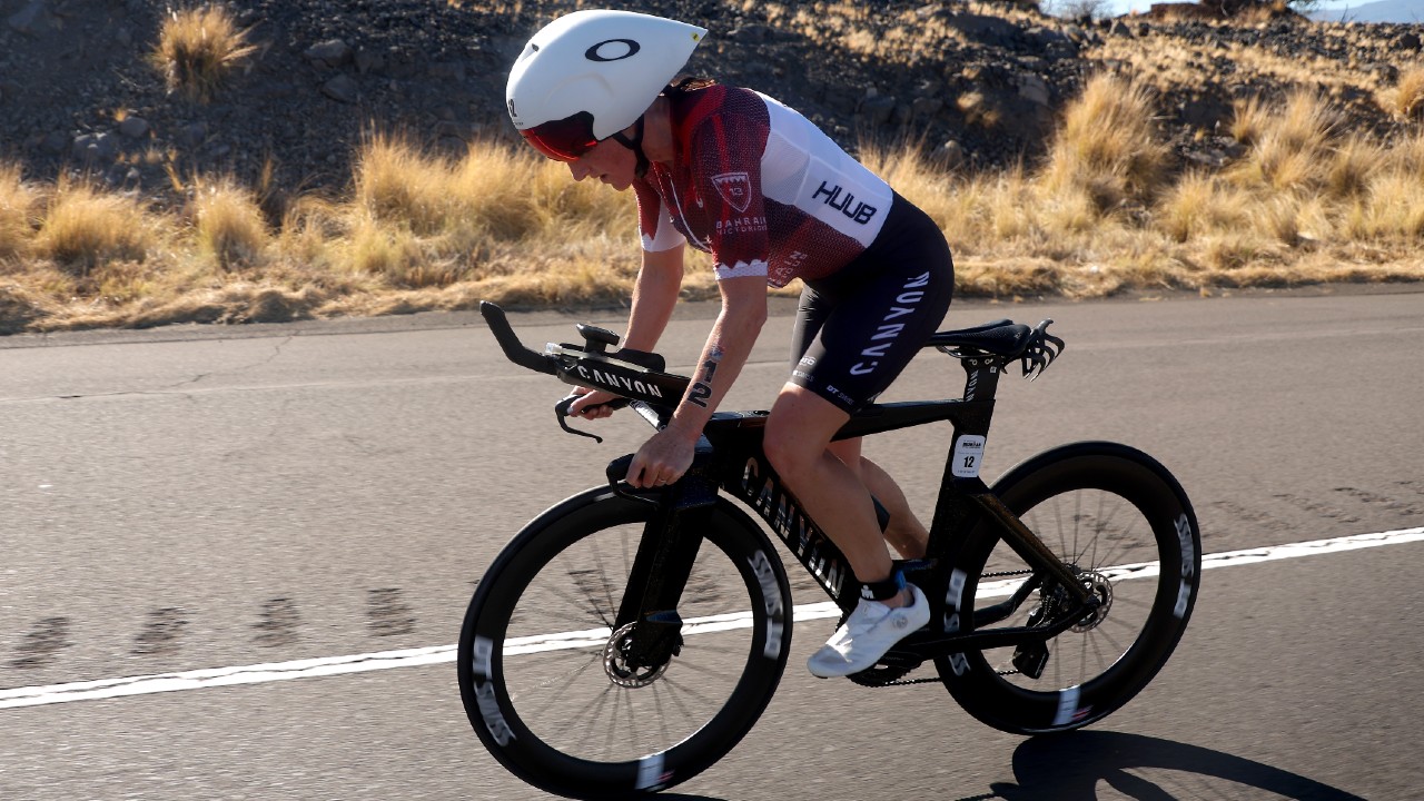 Kat Matthews at the 2023 IRONMAN World Championship in Kona