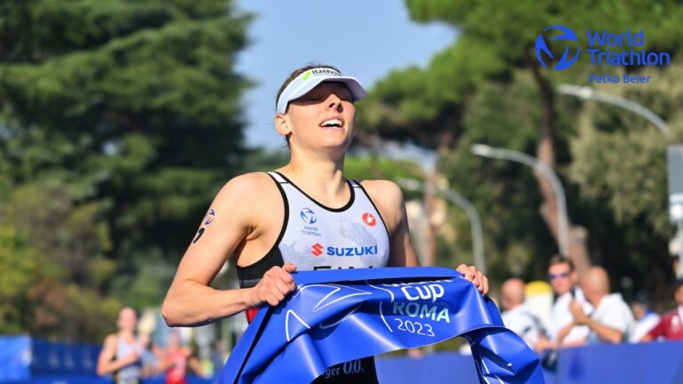 Nina Eim World Triathlon Cup Rome 2023 Finish