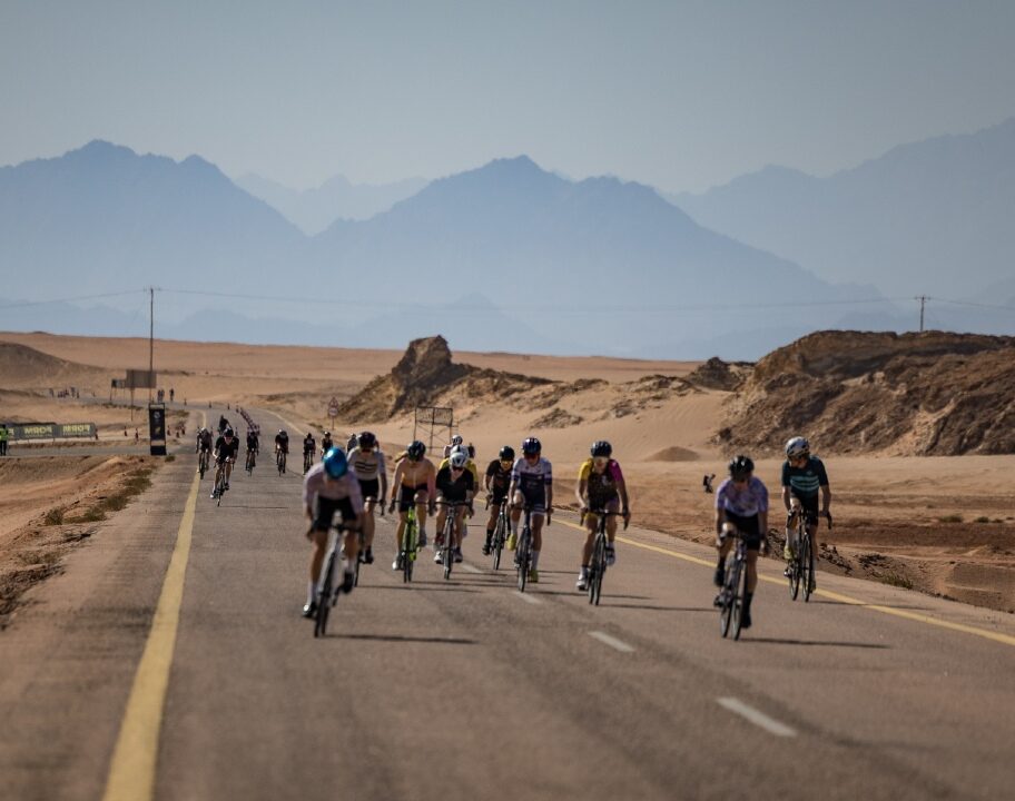 Super League Neom 2023 long distance bike shot photo credit Super League