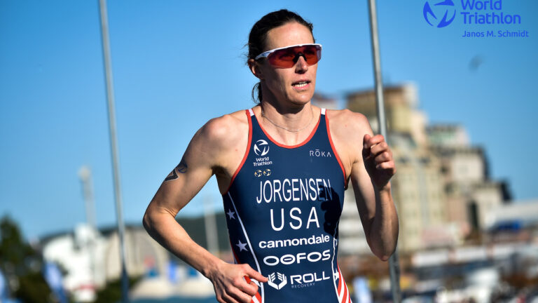 Gwen Jorgensen World Triathlon Cup Tongyeong 2023 run