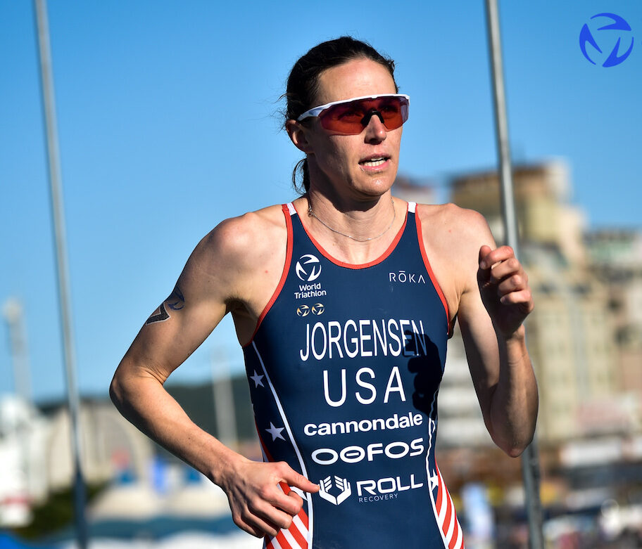 Gwen Jorgensen World Triathlon Cup Tongyeong 2023 run