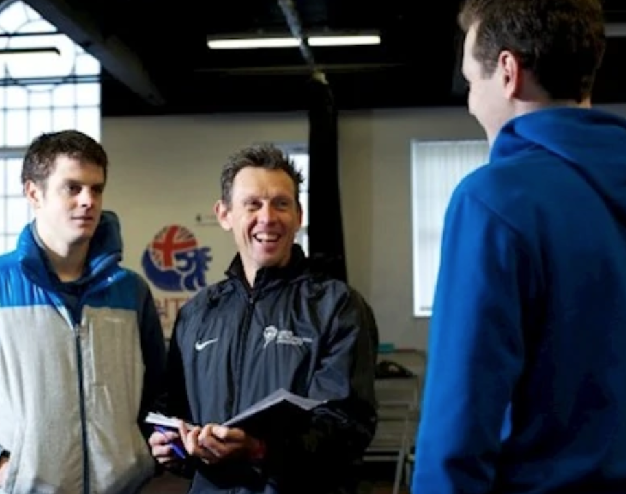 Jack Maitland with Alistair Brownlee and Jonathan Brownlee