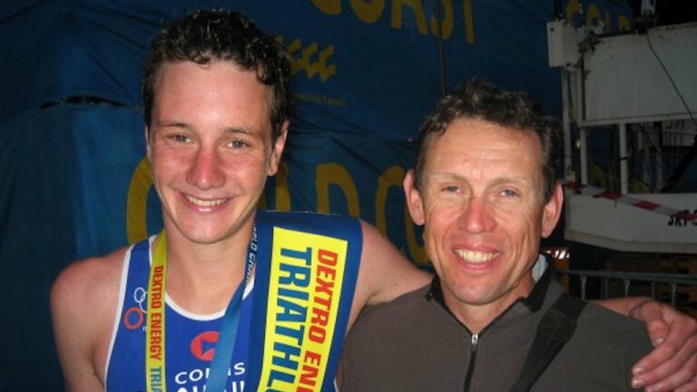 Jack Maitland with Alistair Brownlee