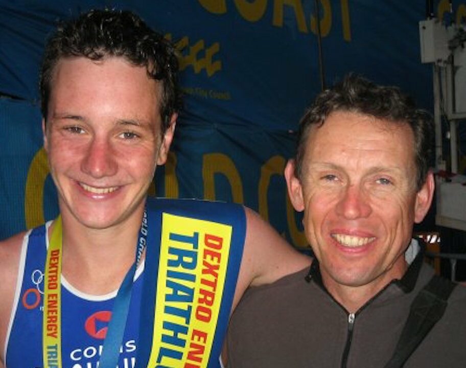 Jack Maitland with Alistair Brownlee