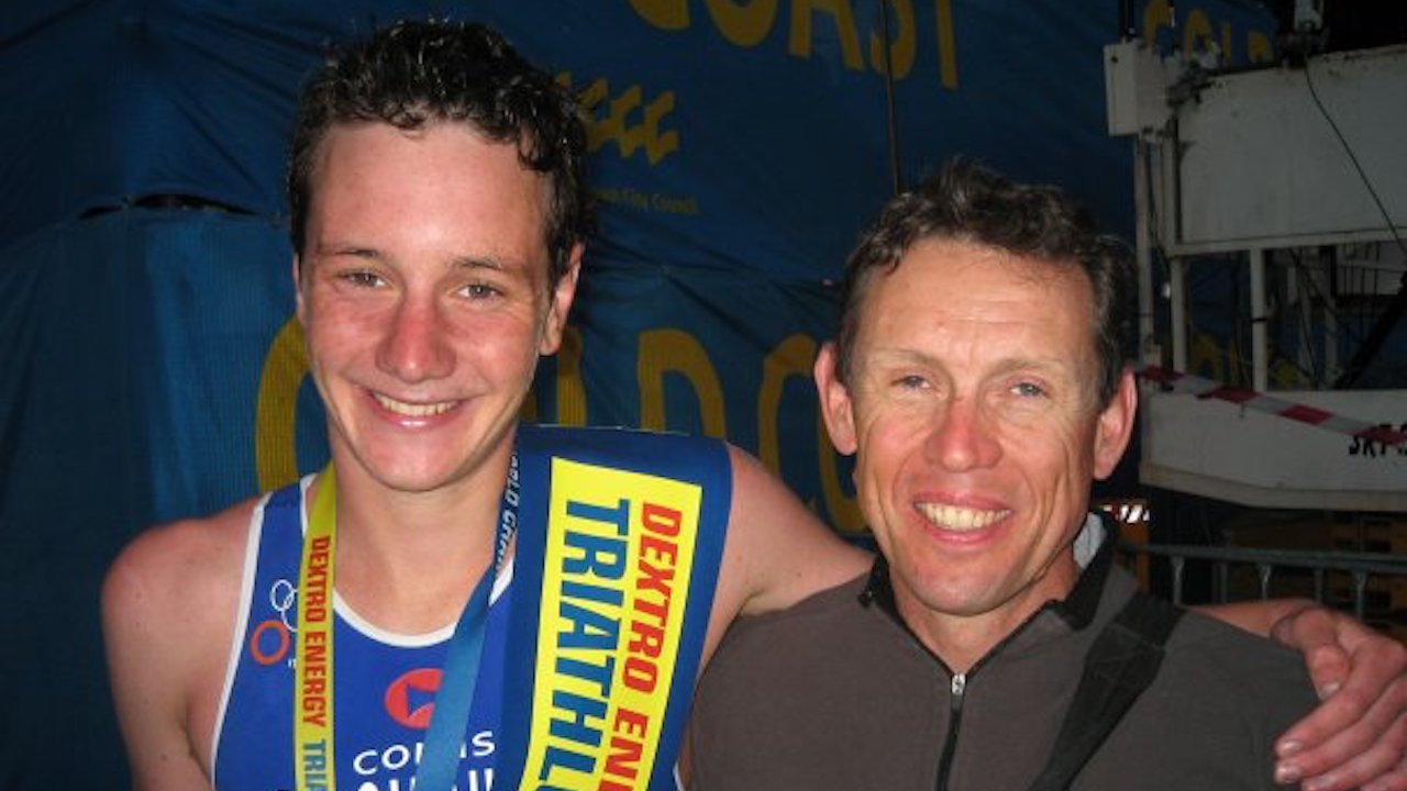 Jack Maitland with Alistair Brownlee