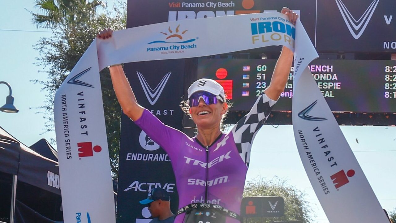 American Skye Moench takes the tape at IRONMAN Florida 2023