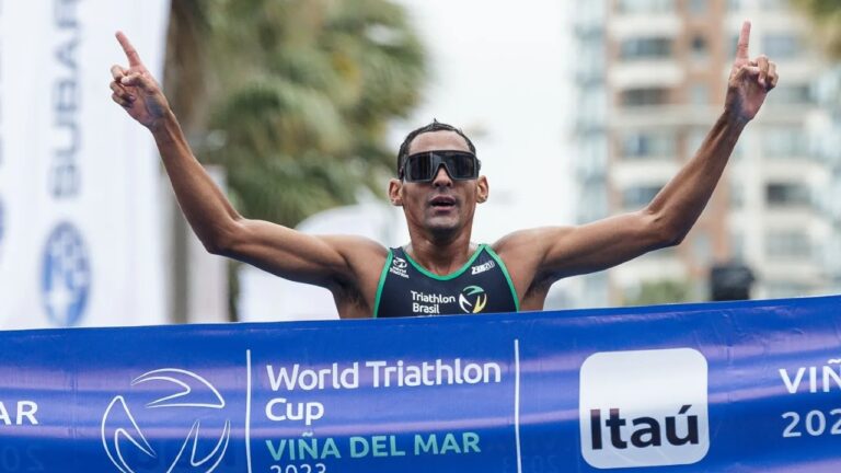 Manoel Messias World Triathlon Cup Vina del Mar 2023 win photo credit: World Triathlon