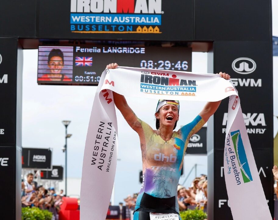 Fenella Langridge winning GWM IRONMAN Western Australia 2023 Photo credit Korupt Vision for IRONMAN