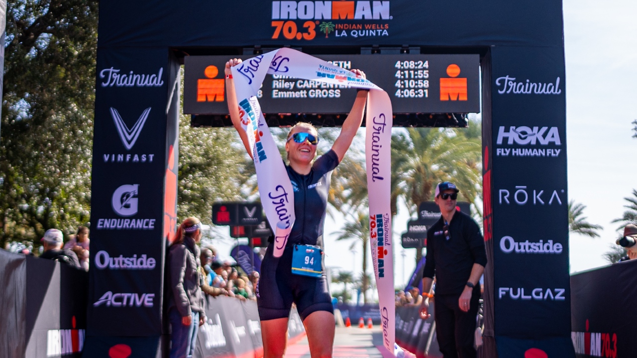 Solveig Lovseth wins 703 Indian Wells 2023 Photo credit IRONMAN