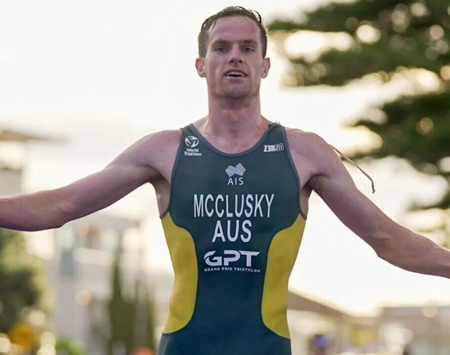 Callum McClusky picked up a maiden World Triathlon Cup win in Napier.