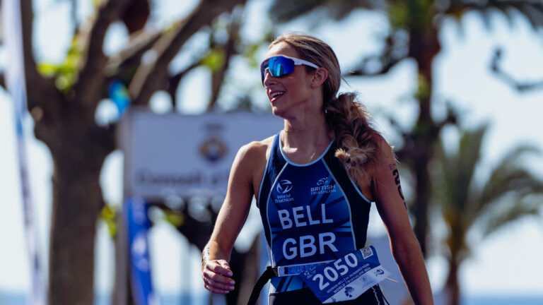 Georgia Bell pictured at the World Duathlon Championship in Ibiza in 2023.