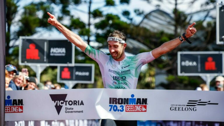 Sam Osborne takes the win at IRONMAN 70.3 Geelong.