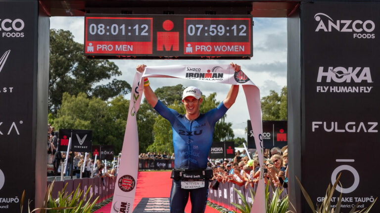 Steve McKenna got the win at the 40th edition of IRONMAN New Zealand.