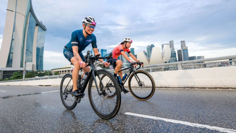 Singapore T100 age group 100km race bike course