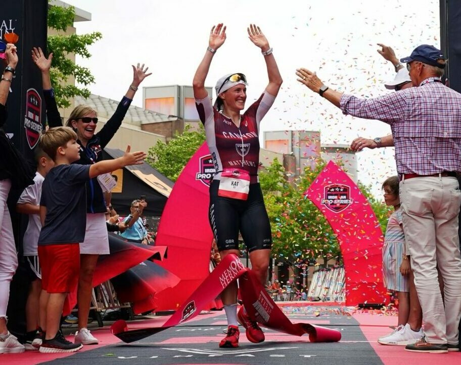 Kat Matthews successfully defend her title at IRONMAN Texas.