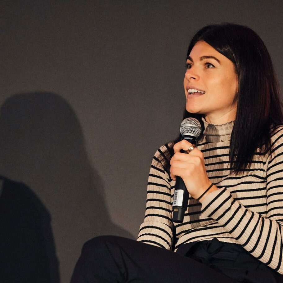 Lauren Steadman speaking microphone