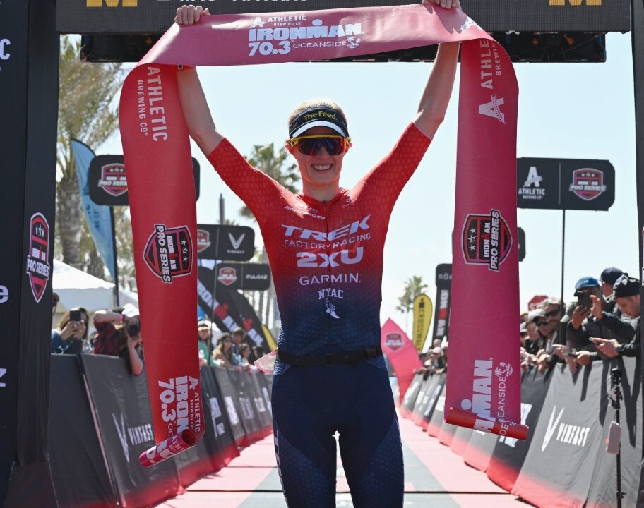 taylor knibb wins oceanside 2024 Photo credit: Donald Miralle / IRONMAN